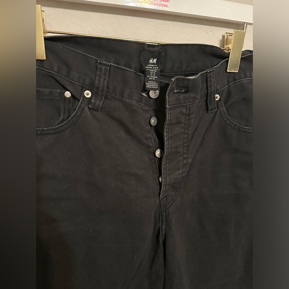 H&M Loose Fit Black Pants - Size 34New, No Tags) - Picture 6 of 11